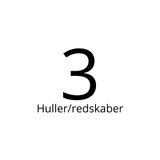 3 huller/ redskaber