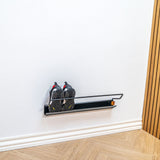 Valde skohylde 72 cm sort med en lille Noovall læder etiket.