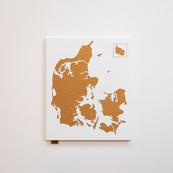 danmarkskort, hvid