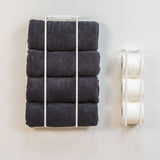 håndklæde- og toiletpapirsholder, hvid