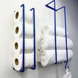 toiletpapirs- og håndklædeholder, blå