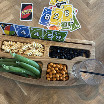 Snackfad m. spillekort-holder, Storm

