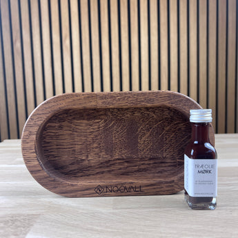 mørk olieret salt og peber bakke, snackfad 
