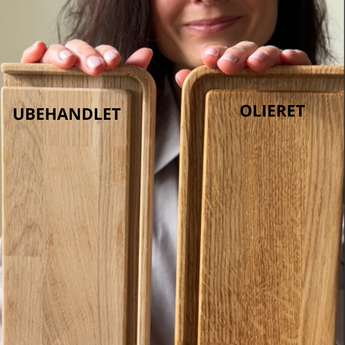 ubehandlet vs olieret træ hylde 