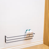 Sort skohylde 72 cm. m. sko i 